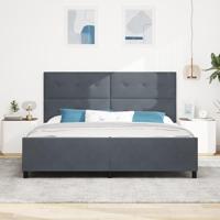 Bedframe fluweel donkergrijs 200x200 cm - thumbnail