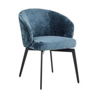 Richmond Eetkamerstoel 'Amphara' Chenille, kleur Blauw - thumbnail