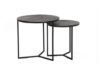 Light & Living Bijzettafel 'Socos' Set van 2 stuks, kleur Antiek Brons