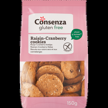 Consenza Koekjes Glutenvrij RozijnCranberry 150 g bij Jumbo