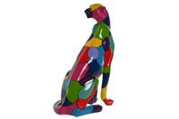 Decoratieve figuren Home ESPRIT Multicolour Panter 25 x 18 x 41 cm - thumbnail