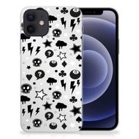 Silicone Back Case iPhone 12 | 12 Pro (6.1") Silver Punk - thumbnail