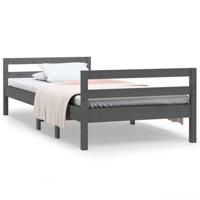 Bedframe massief grenenhout grijs 90x200 cm - thumbnail