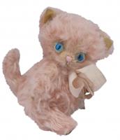 Clemens knuffelkat Daiki junior 17 cm pluche zalmroze - thumbnail