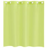 Gordijnen Voile met doorvoertules 2 st 140x140 cm appelgroen - thumbnail