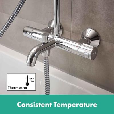 Hansgrohe Showerpipe Vernis Blend 200 1 Jet Met Badthermostaat Chroom - thumbnail