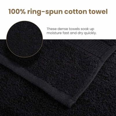 VidaXL Gastendoek solund 50 pcs zwart 50 x 100 cm 550 gsm