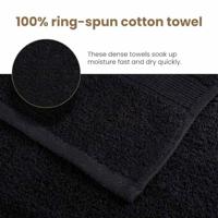 VidaXL Gastendoek solund 25 pcs zwart 70 x 140 cm 550 gsm - thumbnail