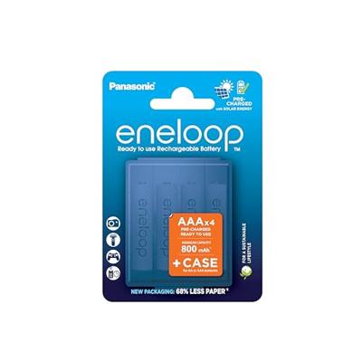Oplaadbare batterijen PANASONIC ENELOOP AAA 800 mAh 4 szt + doos (BK-4MCDE/4CP+CASE) - thumbnail