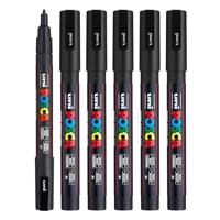 Markeerstift POSCA PC-3M Zwart (6 Stuks) - thumbnail