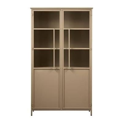 WOOOD Vitrinekast 'Exhibit' 170 x 99cm, kleur Khaki