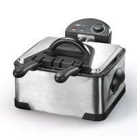 Clatronic FR 3195 Friteuse met dubbele koudezone 4 l 2000 W Met handmatige temperatuursinstelling RVS - thumbnail