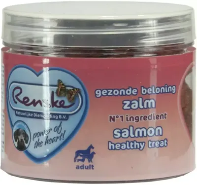 RENSKE HOND GEZONDE BELONING MINI HARTJES ZALM