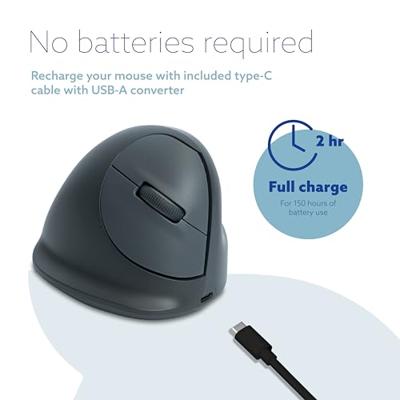 R-Go Tools HE Mouse Verticale muis R-Go HE Basic, ergonomische muis, medium (handlengte 165-185mm), - thumbnail