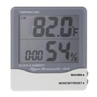 THC-03A Outdoor / Indoor LCD digitale elektronische Thermometer Hygrometer Alarm Clock(Grey) - thumbnail