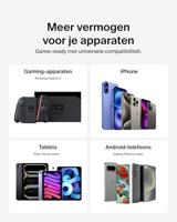 BELKIN 65W USB-C-wandlader met twee poorten - Nintendo Switch 2 - Zwart - thumbnail