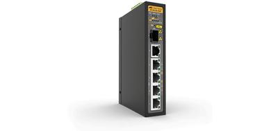 AT-IS130-6GP-80 | 5x 10/100/1000T PoE, 1x 100/1000X SFP, -40°C to 75°C , DIN Rail, DC external PSU Not Included