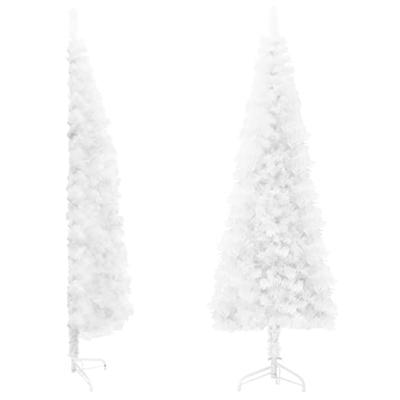 VidaXL Kunstkerstboom half met standaard smal 240 cm wit VidaXL Kunstkerstboom half met standaard smal 240 cm wit