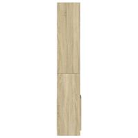 Hoge kast 92x33x180 cm bewerkt hout sonoma eikenkleurig - thumbnail