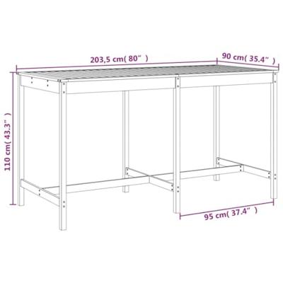 9-delige Barset massief grenenhout wit