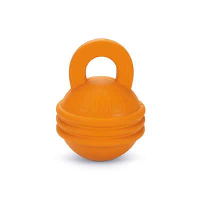 Beeztees sumo kettlebell - hondenspeelgoed - rubber - oranje - 16x12x12 Beeztees sumo kettlebell - hondenspeelgoed - rubber - oranje - 16x12x12