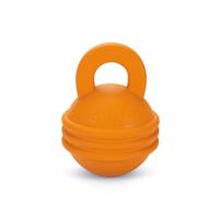 Beeztees sumo kettlebell - hondenspeelgoed - rubber - oranje - 16x12x12 - thumbnail