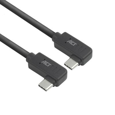 ACT USB 3.0 10Gbps 60W USB Type-C (haaks horizontaal) - USB Type-C (haaks horizontaal) 1m ACT USB 3.0 10Gbps 60W USB Type-C (haaks horizontaal) - USB Type-C (haaks horizontaal) 1m