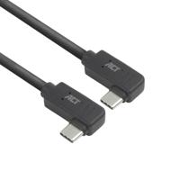 ACT USB 3.0 10Gbps 60W USB Type-C (haaks horizontaal) - USB Type-C (haaks horizontaal) 1m - thumbnail