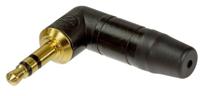 Neutrik NTP3RC-B Mini jack kabeldeel stereo haaks zwart - thumbnail