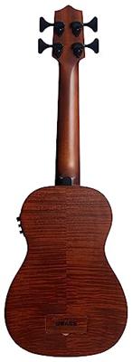 Kala U-Bass Exotic Mahogany linkshandige elektrisch-akoestische bas ukelele met gigbag