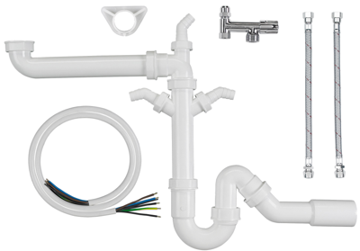 Kirchhoff Kunststof keukenaansluitset 11, wit - 98833111