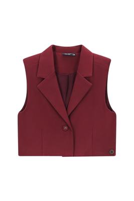 Like Flo winter gilet meisjes - rood - Demi