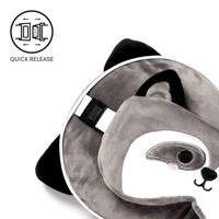 Relaxeazzz Pluche Wasbeer Rond Reiskussen & Slaapmasker - thumbnail