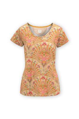 Pip Studio Pip Studio Tilly Short Sleeve Top Alba Khaki S