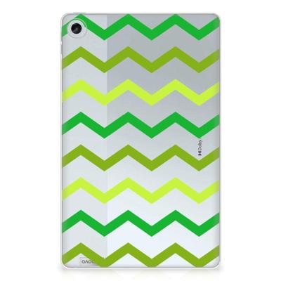 Lenovo Tab M10 Plus (3e generatie) Hippe Hoes Zigzag Groen Lenovo Tab M10 Plus (3e generatie) Hippe Hoes Zigzag Groen