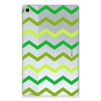 Lenovo Tab M10 Plus (3e generatie) Hippe Hoes Zigzag Groen - thumbnail