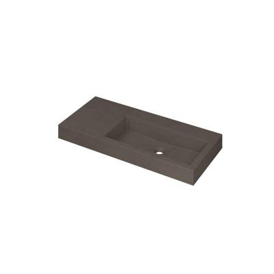 INK Momento Wastafel Quartz Wasbak Rechts Zonder Kraangat - 1000x450x90 mm - Quartz Beton