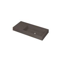 INK Momento Wastafel Quartz Wasbak Rechts Zonder Kraangat - 1000x450x90 mm - Quartz Beton - thumbnail