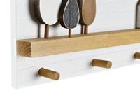 Wandkapstok DKD Home Decor Hout Huizen Stads 40 x 4 x 17 cm - thumbnail