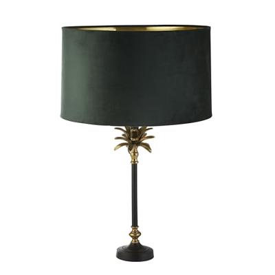 Searchlight TafellampPalm zwart met groene kap - EU81211GR