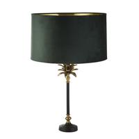Searchlight TafellampPalm zwart met groene kap - EU81211GR - thumbnail