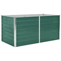 VidaXL Plantenbak verhoogd 160x80x77 cm gegalvaniseerd staal groen - thumbnail
