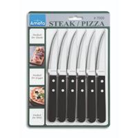 Amefa Pizza/Steak Messenset 6-delig Zwart - thumbnail