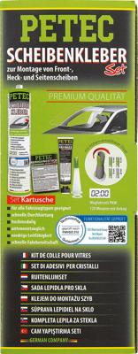 PETEC ruitenlijm set "schlauchbeutel" 2k disk adhesive set 310ml