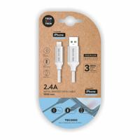 Kabel USB naar Lightning Tech One Tech TEC2005 1 m Wit - thumbnail