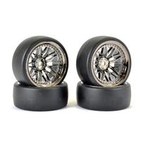 Fastrax 1/10 D1 Drift Banden Op 20 Spaaks Velgen - Black / Chrome - thumbnail