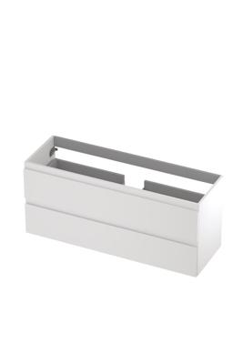 Onderkast INK 2 laden greeploos gelakt 120 cm x 40 cm x 52 cm Mat wit 1241030