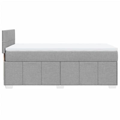 Boxspring met matras stof lichtgrijs 120x190 cm