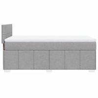 Boxspring met matras stof lichtgrijs 120x190 cm - thumbnail