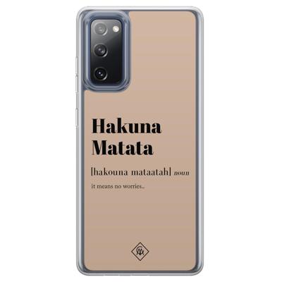 Samsung Galaxy S20 FE hybride hoesje - Hakuna matata